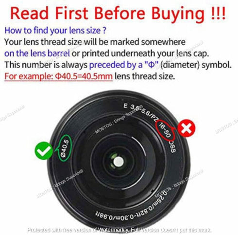 MOSTOS ; Brings Superior® - 40.5mm Lens Cap for Sony Camera - Compatible with Sony A6600 A6300 A6000 A6400 kit E-Mount 16-50mm F3.5-5.6 Lens (Ø40....
