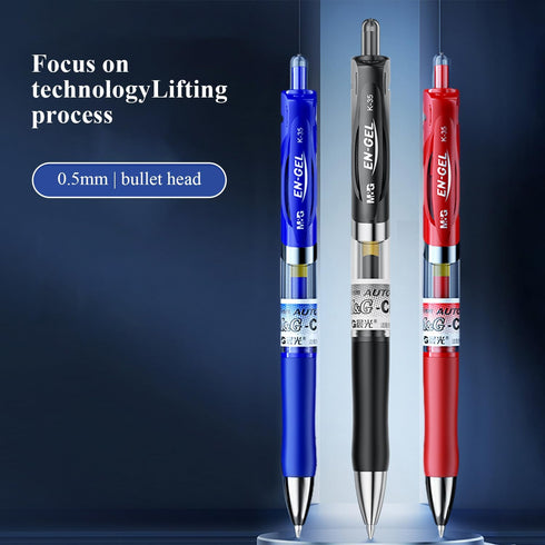 M&G Gel Pens, 0.5mm Black Gel Pens Medium Point, 30 PCS Retractable Gel Ink Rollerball Pens, Gel Ink Pens with Premium Ink & Comfort Grip for Smoo...