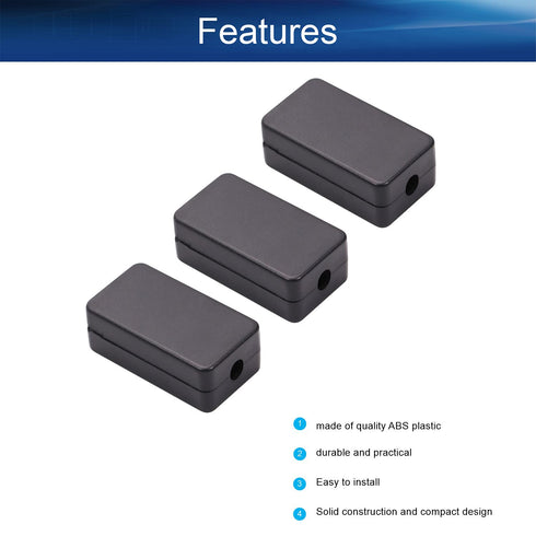 Auniwaig 10Pcs Electronic Project Junction Box Enclosure Plastic Arduino Case ABS Dustproof Waterproof Project Boxes for Indoor Outdoor Use, Black...