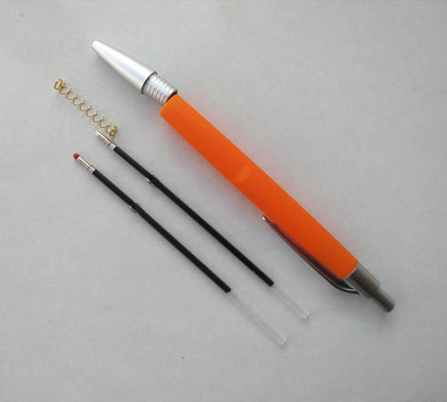 10 Ballpoint Pens,Retractable,Office Pens,1.0 mm Orange Pens Black Ink,Send 10 pcs ballpoint pen refills,Used for Office Writing Work Records.(Ora...