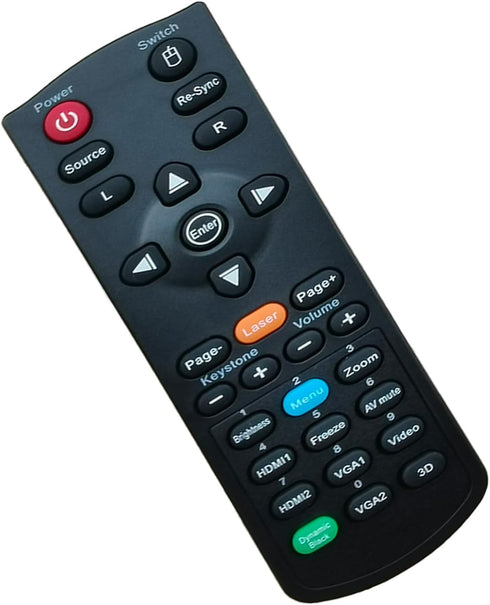 Replacement Remote Compatible with OPTOMA ZX210ST, ZW212ST, ZW210ST, EH300, EH501, HD25, EH501,HD30B, DH1011, HD131X, HD2500, HD25e, HD25LV, X401,...