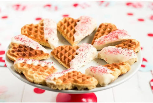 Waffle Mold?Waffle Nonstick Silicone Mold?Silicone Waffle Mould,4 Pcs Heart Shape Silicone Waffle Maker Baking Mold 5 Cavity Pancake Muffin Mold...