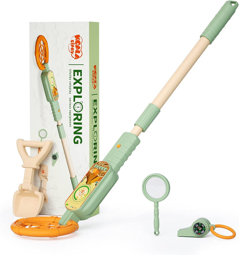 Outdoor Explorer Kit for Kids - Camping Adventure Toy Set with Metal Detector, Magnifying Glass, Shovel, Whistle & Compass, Educational Nature Exp...