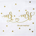 Gexolenu Mr & Mrs Wedding Cocktail Napkins Gold Foil, Dessert Disposable Beverage Paper Napkins for Wedding Shower Party Decorations and table dec...