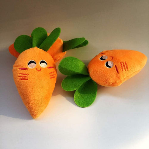Orange Vegetable Carrot Shape Chewing Plush Toy for Pets,Dog Cat Plush Bite Squeaker Pet Interaction Toy,Dogs...