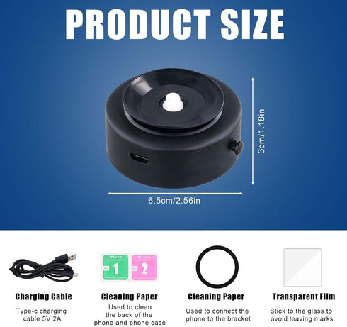 Magnetic Car Suction Cup Phone Holder, 360° Rotation Magnetic Suction Mobile Phone Mount Adjustable Cell Phone Suction Holder for Dashboard Windsh...