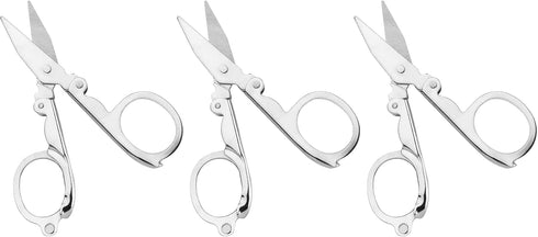 Folding Scissors Small - Fold Up Travel Scissors with Stainless Steel - Pocket Foldable Scissors - Mini Portable Scissors for Home Office & Sewing...