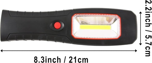 LED Magnetic Battery Work Light,Portable 2 Modes COB Trouble Lamp with Hook for Mechanic,Emergency,Camping,Home,BBQ,Grill(Battery NOT Included)...