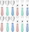 12 Pieces Toddler Utensils,Stainless Steel Baby Forks and Spoons Silverware Set,Kids Silverware Set Children's Cutlery Set with Round Handle,Toddl...