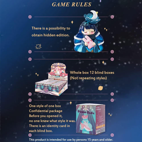 CORA Princess Flower Zodic Series Box Toys Blind Box Cute Collectible Figure Action Model Girl Birthday Surprise Random Blind Bags Room Desktop De...