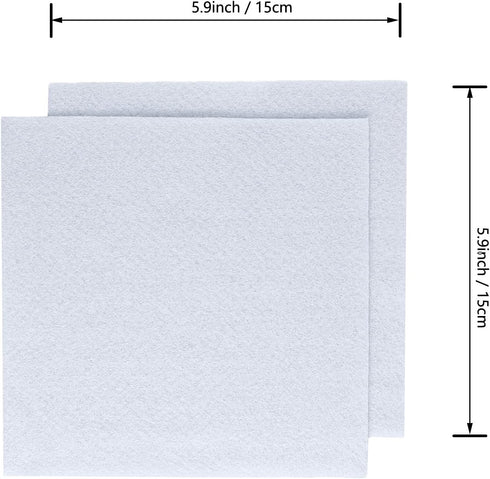 Jtnohx Soft Felt Fabric, Flexible Craft Felt for Toy Handwork, 1.4mm Thick 6"x6" Felt Sheets for DIY and Sewing Projects (White)...