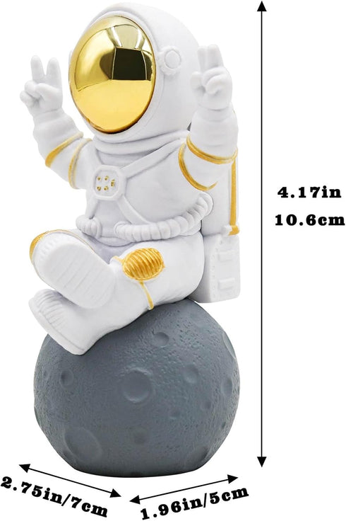 Astronaut Statue Fish Tank Decor, Resin Spaceman Small Fish Aquarium Decorations, Cute Mini Space Figure Ornament, Fish Tank Abstract Aesthetic De...