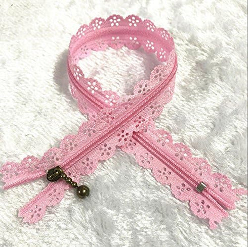 WKXFJJWZC 40Pcs Novelty (40cm) 16 inch Lace Closed End Zippers Nylon for Purse Bags for DIY Sewing Tailor Craft Bed Bag ?20/Color? (16 inch)...