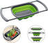 Qimh Colander collapsible, Colander Strainer Over The Sink Vegetable Fruit Strainer Basket (6 Quart) with Extendable Handles, New Kitchen Essentia...