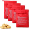 4PCS Reusable Microwave Potato Cooker Bags, Red, Fiber Cloth, Drawstring Closure, Perfect for Baked, Mashed, or Fries in 4 Minutes...