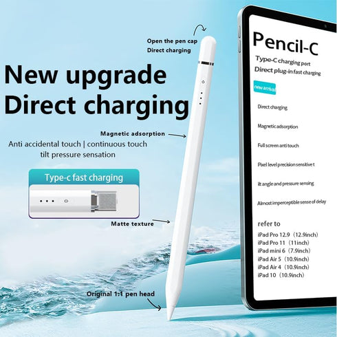 D3-Universal Touch Pen Palm Rejection Active Stylus Pencil for Apple iPad Tablet Cell Phone Touch Screen Pen...