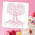 FINGERINSPIRE Tree of Life Stencil 11.8x11.8 inch Love Till Death Painting Stencil Plastic Couple Skull Tree Key Pattern Stencil Reusable DIY Art ...