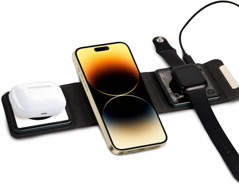 Portable 3 in 1 Wireless Charging Station Charger Compatible with Travel 3 in 1 Charging Station Apple Foldable Wireless Charging Station Multiple...