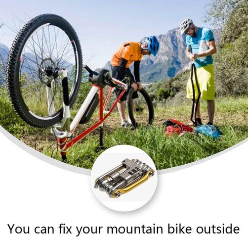 Bike Multitool 11-in-1 Bike Mechanic Repair bike Tool Kit Handheld Folding Cycling Emergency Repair Tools Set for Travel Emergency Maintenance Fix...