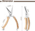 Wooden Garden Pruning Shears, Gardening Scissors Hand Tools, Classic Manual Hand Pruner Wood Clippers for Flower and Plant Trimming, Foldable Stai...