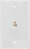 Cmple - Single RJ11 Connector with 6 Conductors Phone Wall Plate Jack 6P6C Telephone Single Jack Wallplate with Screws...