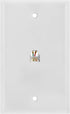 Cmple - Single RJ11 Connector with 6 Conductors Phone Wall Plate Jack 6P6C Telephone Single Jack Wallplate with Screws...