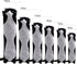 WUYU Lovely Plush Cat Doll Cute Cartoon Soft Stuffed Kitten Pillow Long Throw Sleeping Pillow Doll Toy Gift for Kids Girlfriend Multiple Size (Bla...