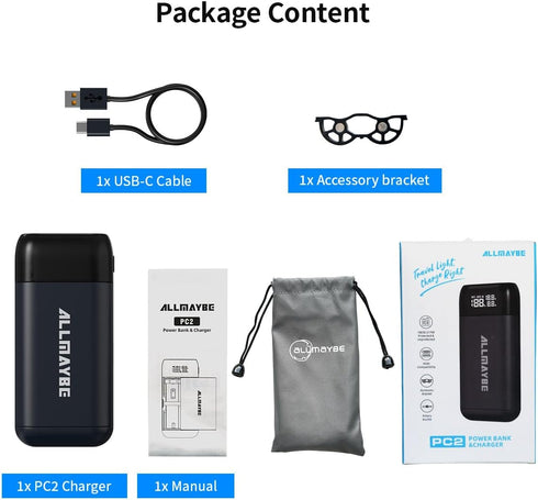18650 Battery Charger 2-Bay XTAR PC2 USB C Charger New 18650 Batteries Charger Compatible with 18650 21700 Batteries ?Package Not Included Any Bat...