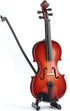 Dselvgvu Wooden Miniature Violin with Stand,Bow and Case Mini Musical Instrument Miniature Dollhouse Model Ornament Home Decoration (5.63"x2.05"x0...