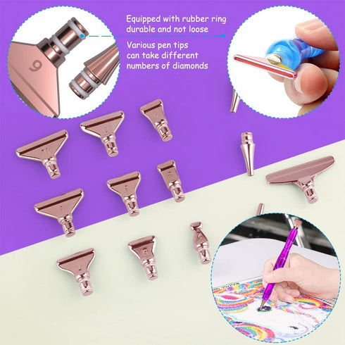 SENHAI 45 Pcs Diamond Art Painting Pen Kits, Diamond Art Pens Stainless & Plastic Steel Tips Personalized 5D Diamond Art Painting Accessories Tool...