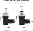 Eonvic M12 8 Pin Male & Female A Code Sensor Aviation Plug Industrial Circular Connector Waterproof IP67 Right Angle 12mm Connector Plug Cable Ada...