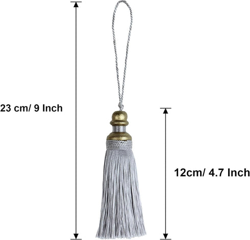 2 Pack Tassel Key Tassel with Loops, Handmade Tassel Craft, DIY Accessories for Home Decoration...