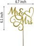 Gold Glitter Mr & Mrs Cake Topper - Wedding, Engagement, Wedding Anniversary Cake Toppers Decorations...