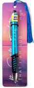 Light Up Scripture Pens With Bookmark - Be Still And Know, Teal Ballpoint Pen w/ Stylus, LED Light & Black Ink, Bible Study Pens For Bible Journal...