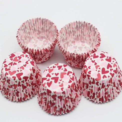 BinaryABC Red Heart Cupcake Liners Baking Cups,Valentine's Day Cake Decorations Party Supplies,100Pcs...
