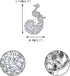 EVER FAITH Peacock Clear Austrian Crystal Bridal Brooch Pendant Silver-Tone...