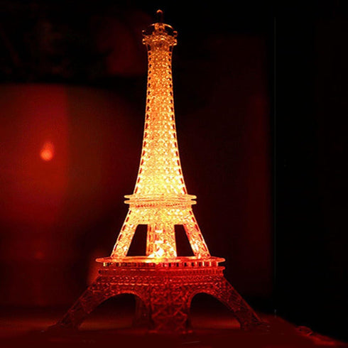 Colorful Eiffel Tower Lighting Desk Bedroom Decoration LED Lamp (7.6 Inch)...
