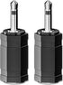 Goupchn 3.5mm Mono to Stereo Adapters 2 Pack 1/8" Mono Male Plug to 1/8" TRS Stereo Female Jack Socket for Headphone, Radio...