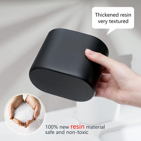 rejomiik Thick Resin Toothbrush Holders Bamboo Tooth Brushing Holder for Bathroom Countertop, Tooth Brush Storage Organizer Stand for Holds Toilet...