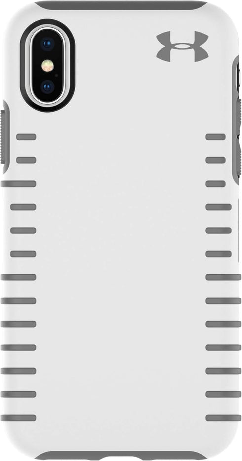 Under Armour UAIPH-011-WGR-V UA Protect Grip Case for iPhone Xs & iPhone X - White/Graphite...