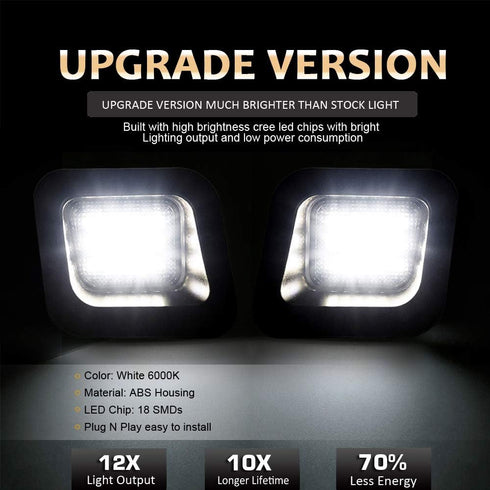 D-Lumina LED License Plate Lights Assembly Smoke Lens Compatible with 2003-2018 Dodge Ram 1500 2500 3500 Pickup Truck, 6000K Diamond White 2-Piece...