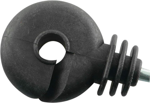 12pcs Electric Fence Insulator Screw-in Insulator Black Self-Tapping Fence Ring Post Wood Post Insulator...