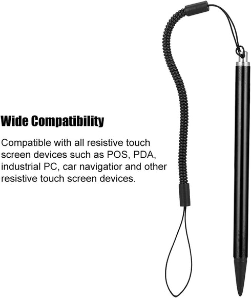 Touch Pen Screen, Screen Touch Painting Pen Resistive Stylus with Spring Rope for POS PDA Navigator(Black)......