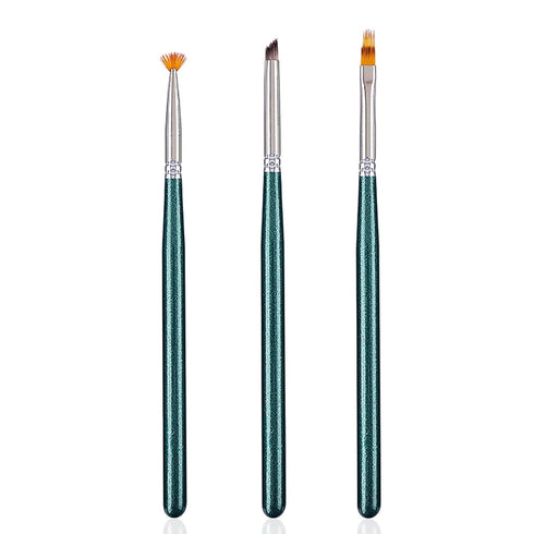3pcs Ombre Nail Brush Nail Paint Pen for Lace Line Gradient Color Ombre Brush for Gel Nails Manicure Pen Nail Art Brushes Nail Design Brushes Acry...
