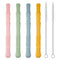 Baby Teether Tubes Teething Toys, 4 Pack silicone Hollow Teething Sticks for Babies 0-36 Months Chew Straw Toy Infant Teething Relief Toddlers Tee...