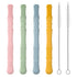 Baby Teether Tubes Teething Toys, 4 Pack silicone Hollow Teething Sticks for Babies 0-36 Months Chew Straw Toy Infant Teething Relief Toddlers Tee...
