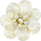 AeraVida Classical White Lotus Mother of Pearl-Cultured Freshwater Pearl-Crystal Fascinating Petals Floral Pin or Brooch for Women...