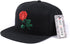 Rose Flat Bill Snapback Hats Embroidered Women Men Adjustable Baseball Caps...