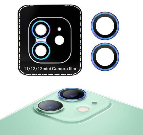 SUWEI Camera Lens Protector,for iPhone 11/12/12mini,Aluminum Alloy Lens Ring Cover,Screenprotector Lens Shield, Precise Positioning of The Lens Mo...
