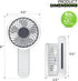 Magshion 3-Inch Battery Operated Rechargeable Fan Portable Handheld Personal Fan...